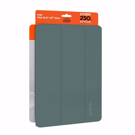 Picture of Eiger Eiger Storm 250m Stylus for Apple iPad 11 (11th Gen)/ 10.9 (10th Gen) in Dark Green in Retail Sleeve